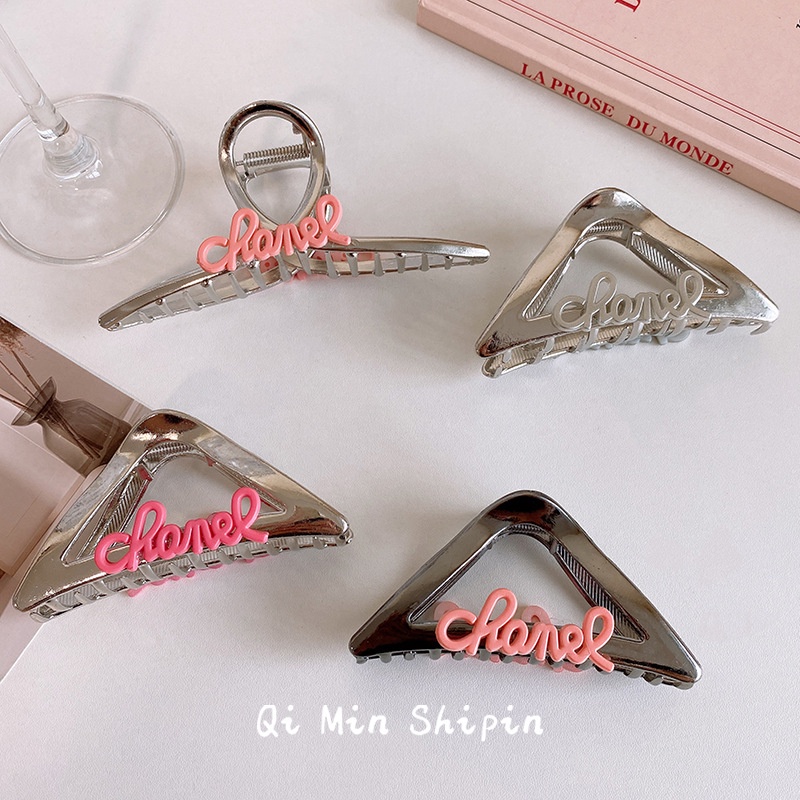 Kẹp Tóc Hình Cá Mập Màu Bạc Kích Thước Lớn Thời Trang 2023