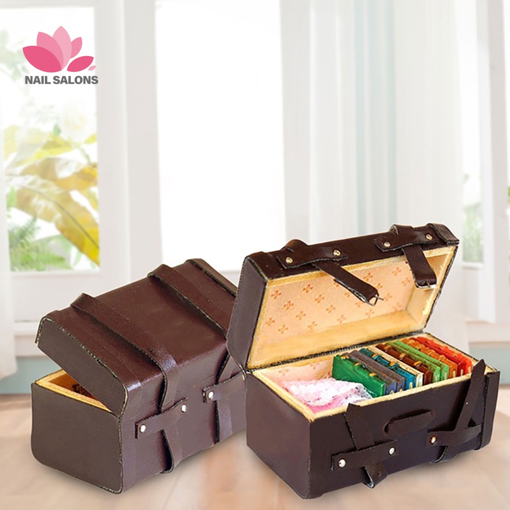 Va Li Giả Gỗ Mini Tỉ Lệ 1: 12 Trang Trí Nhà Búp Bê Phong Cách Vintage