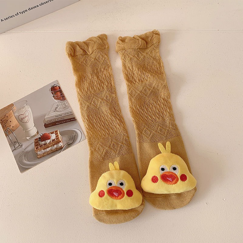 TẤT LƯỚI CỔ CAO HÌNH THÚ NHỒI BÔNG