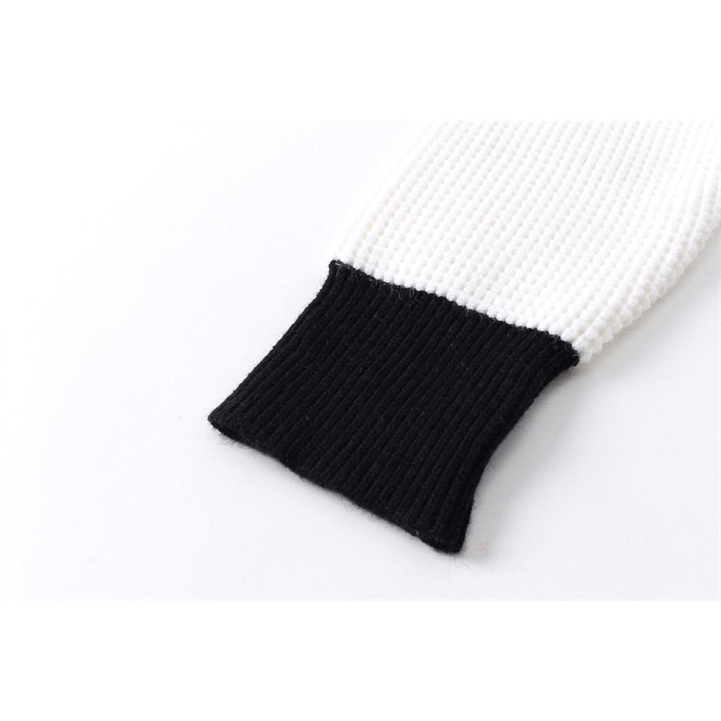 Áo Khoác Cardigan Tay Dài Có Khóa Kéo Thêu Chữ Đôi g Đôi Thời Trang Cổ Điển Cho Cặp Đôi