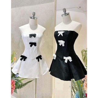 Váy cúp ngực tafta đính nơ xinh xắn