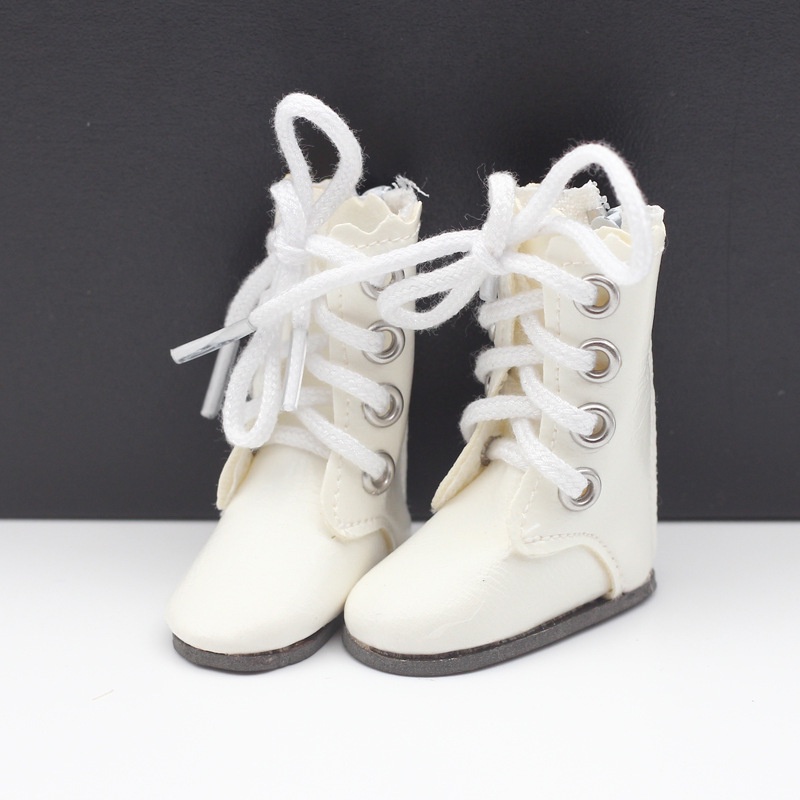 1 đôi giày búp bê cho búp bê 30 cm thời trang high-top boots mini diy dress up toy shoes for handmade 1/6 doll 4.6 * 2.1cm