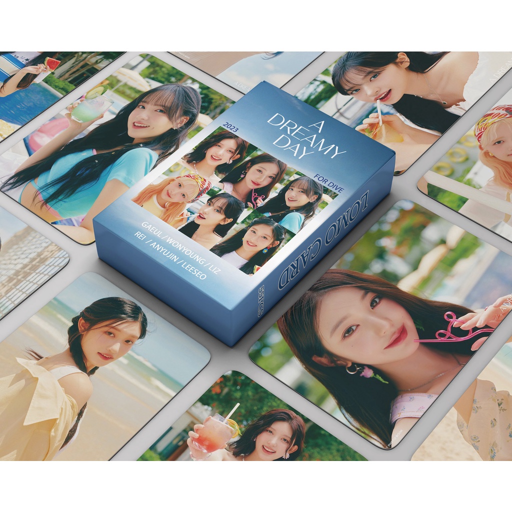 55 cái / hộp ive a dreamy day new album photo book photocards lomo cards wonyoung rei liz leeseo gaeul yujin kpop postcards on sale jy