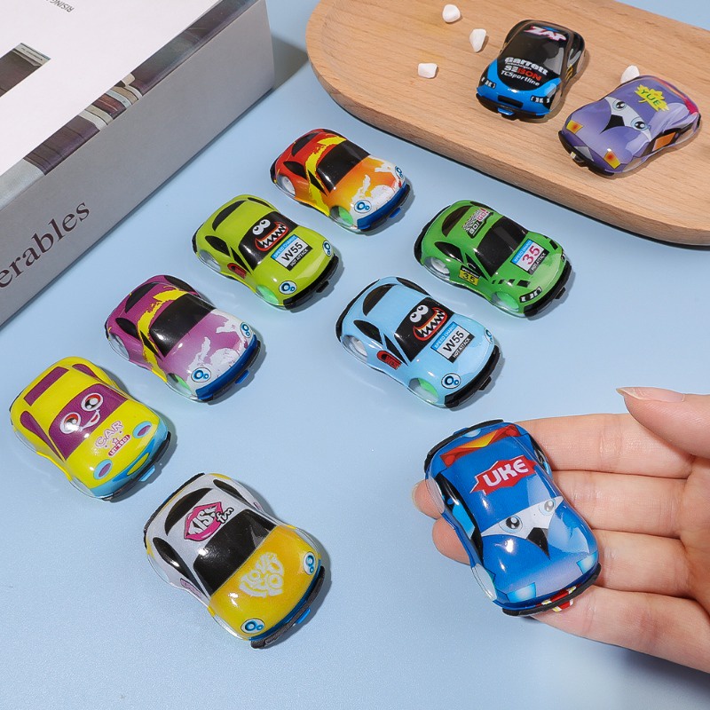 Đồ chơi mô hình vehicl giáo dục cho trẻ em / đồ chơi ô tô kéo mini sáng tạo / 360° Đồ chơi xe lật quà tặng sinh nhật cho bé trai cô gái / phim hoạt hình bằng nhựa đồ chơi dễ thương xe