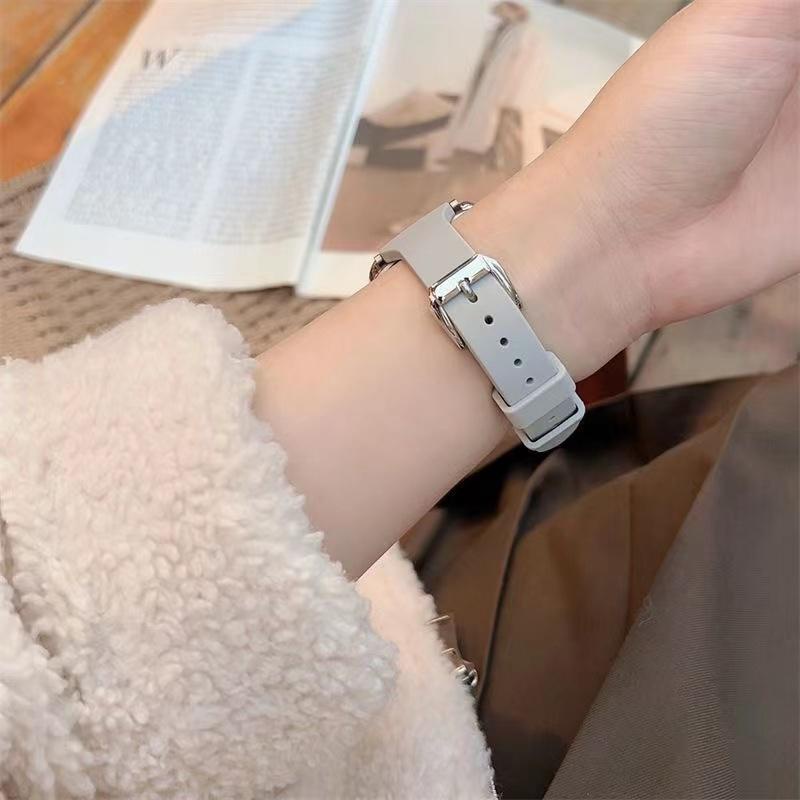 Dây Đeo Silicon Sắc phụ nữ mảnh mai eo nhỏ Cho Đồng Hồ Thông Minh Apple Watch ultra 8 7 6 5 4 45mm 41mm 44mm 40mm 49mm