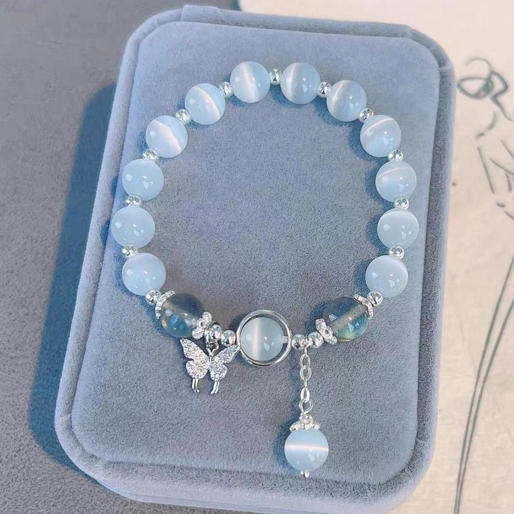 Ins style butterfly bracelet fashion grey moonlight bracelet bracelet nữ đơn giản j1y7