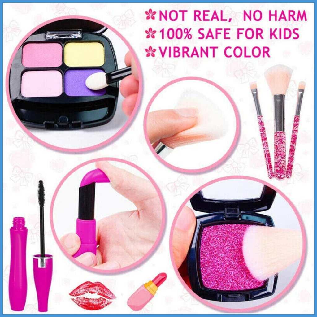 Realistic kids makeup kit giả vờ chơi đồ chơi trang điểm mô phỏng đồ chơi mỹ phẩm cho trẻ em an toàn để chơi ngoại hình thực tế luvn