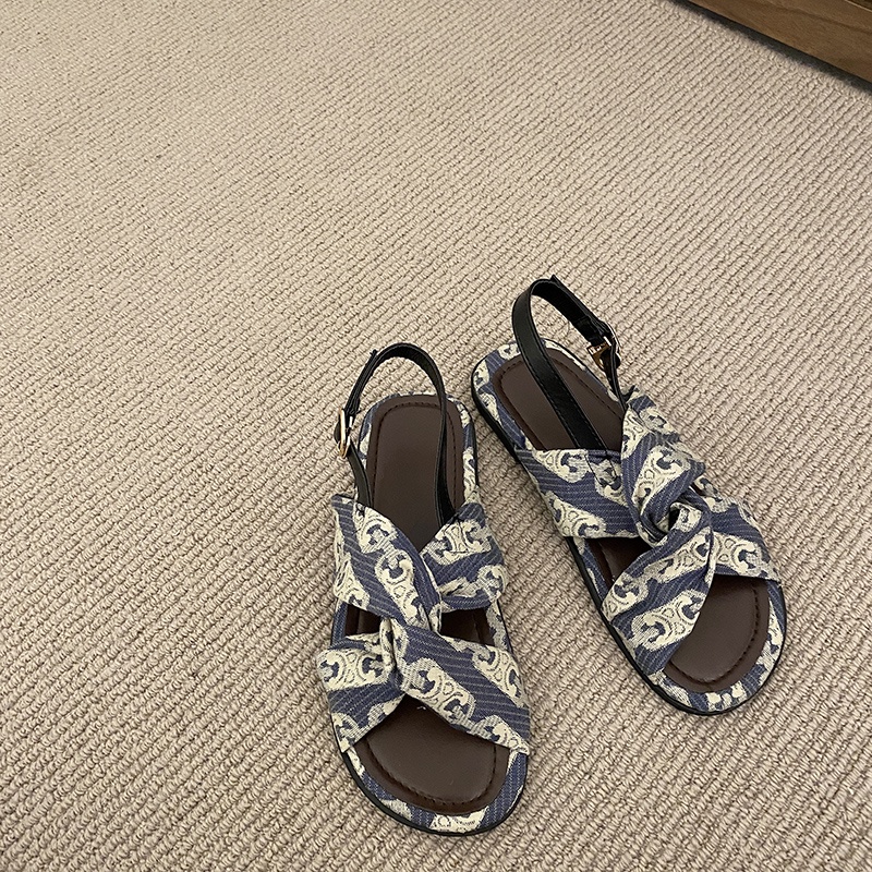 Dép IELGY nữ phẳng thời trang đơn giản phong cách retro dép thoải mái