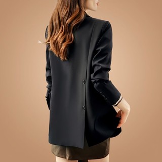 Áo khoác blazer màu đen thiết kế thanh lịch có size lớn