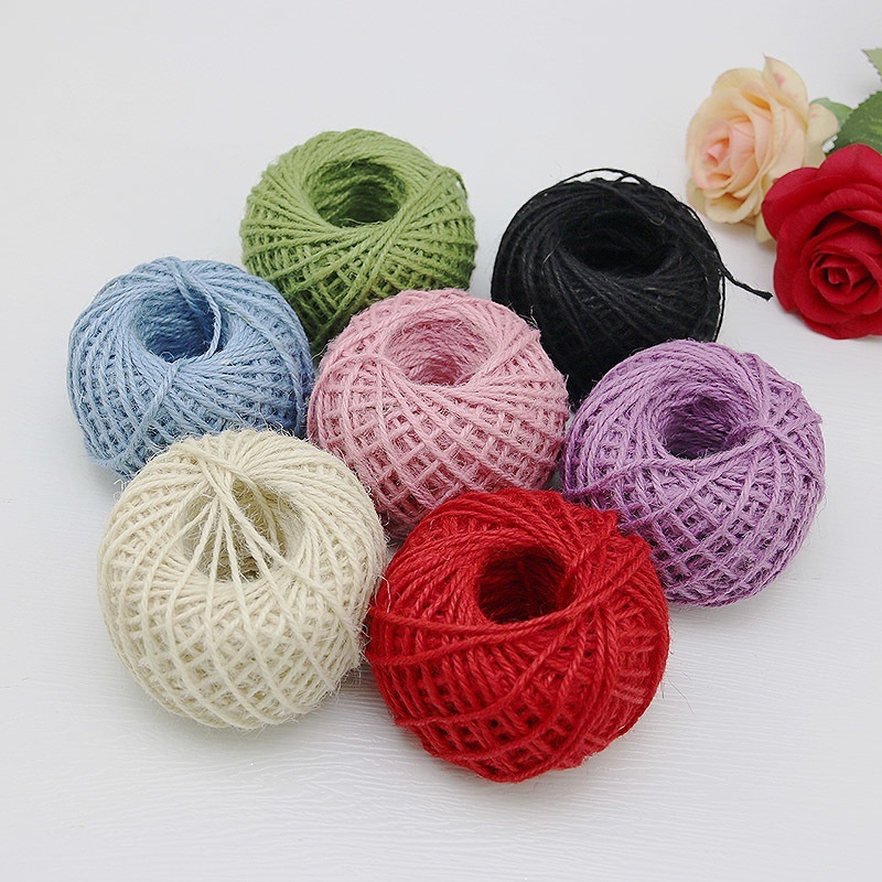 3mm phong cách retro handmade sáng tạo dây gai dầu trang trí bình vật liệu trang trí mặt dây chuyền