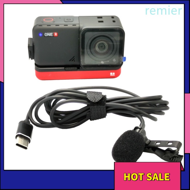 Re type-c lavalier microphone tương thích cho insta360 one r micrô ghi âm giọng nói hifi bên ngoài nhẹ