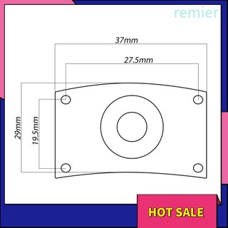 Re square guitar jack plate & socket assembly for tl electric guitar
