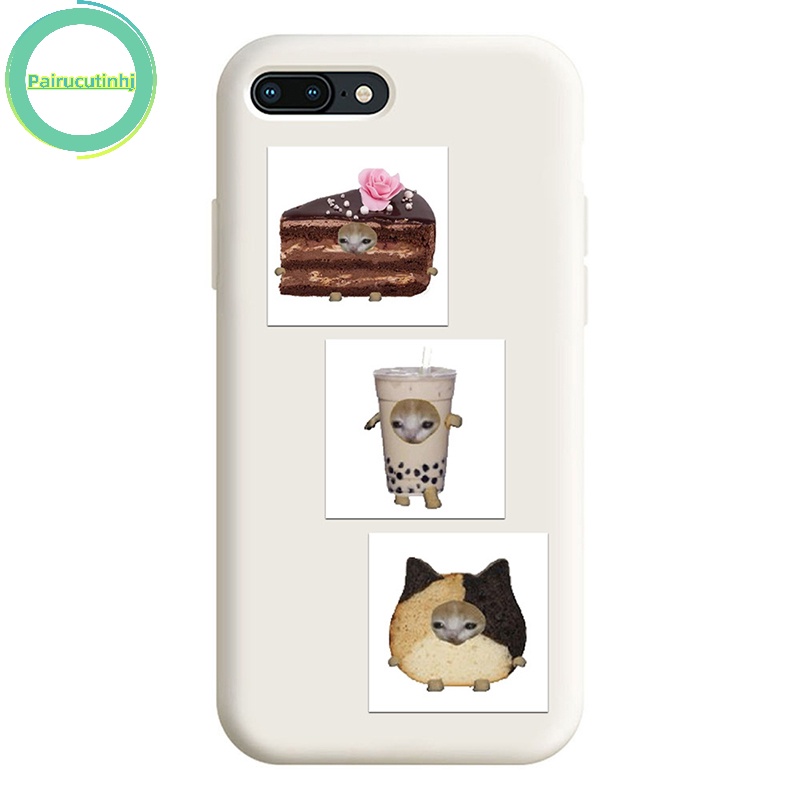 Pairhj 69 cái mèo meme vui nhộn và thức ăn hình dán graffiti dễ thương cho hành lý đồ chơi máy tính xách tay ipad ván trượt điện thoại dán xe vn