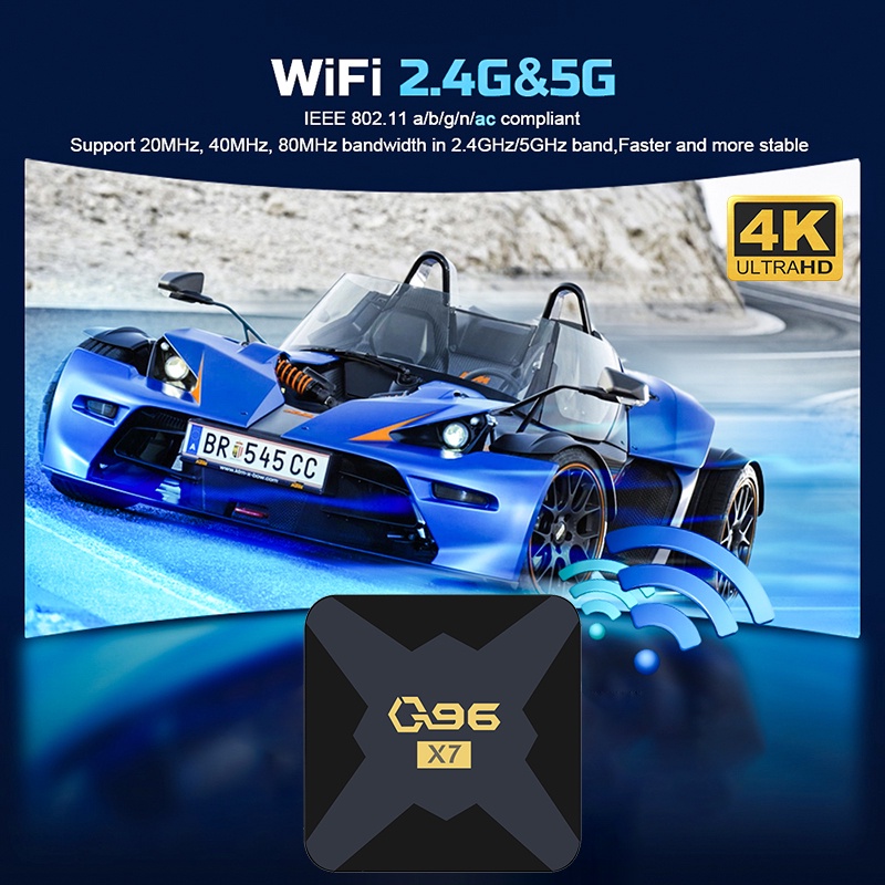 Q96 x7 smart tv box android10 2020 allwinner h313 uhd 4k 3d hdr10 h. 265 wifi 5g tây ban nha iptv 16gb 256gb trình phát đa phương tiện b0kl