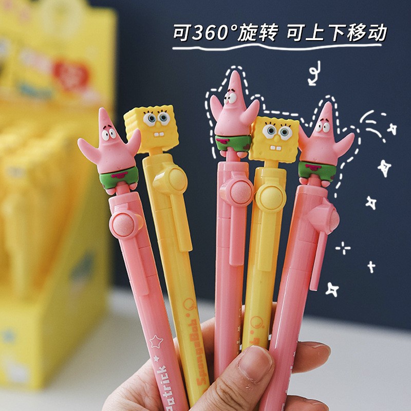 Bút Bi 0.5 Họa Tiết Hoạt Hình SpongeBob Dễ Thương Cho Bé