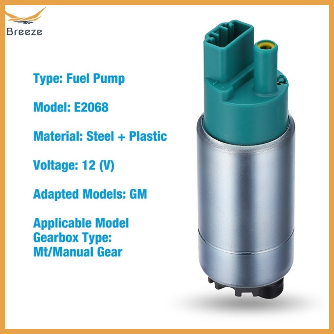 Breeze auto fuel pump one-way function universal e2068 thay thế bơm xăng điện tử cho mt / manual gear