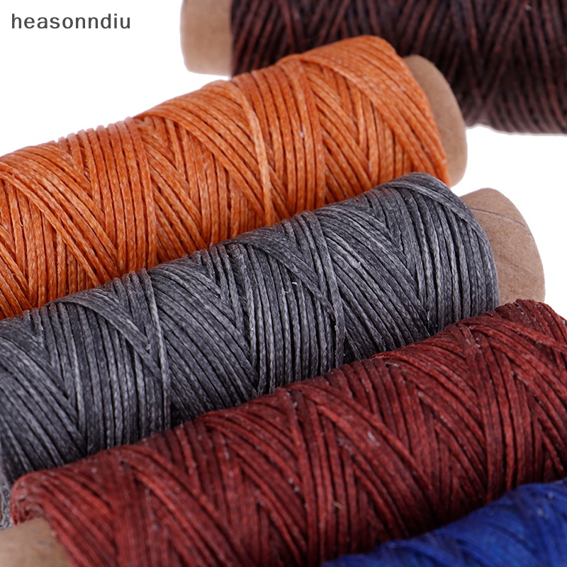 Heasonndiu 50m / cuộn da may phẳng wd chỉ sáp dây thủ công khâu tay 150d vn