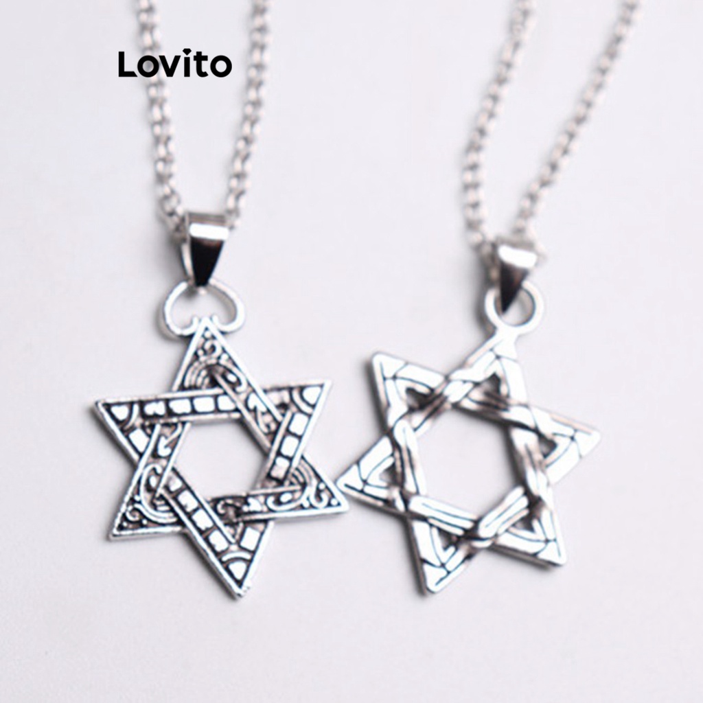 Dây chuyền Lovito kim loại màu trơn phong cách thường ngày cho nữ L60AD179