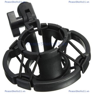 Peaceshells universal professional condenser microphone mic shock mount holder studio recording for large diaphram mic clip black.