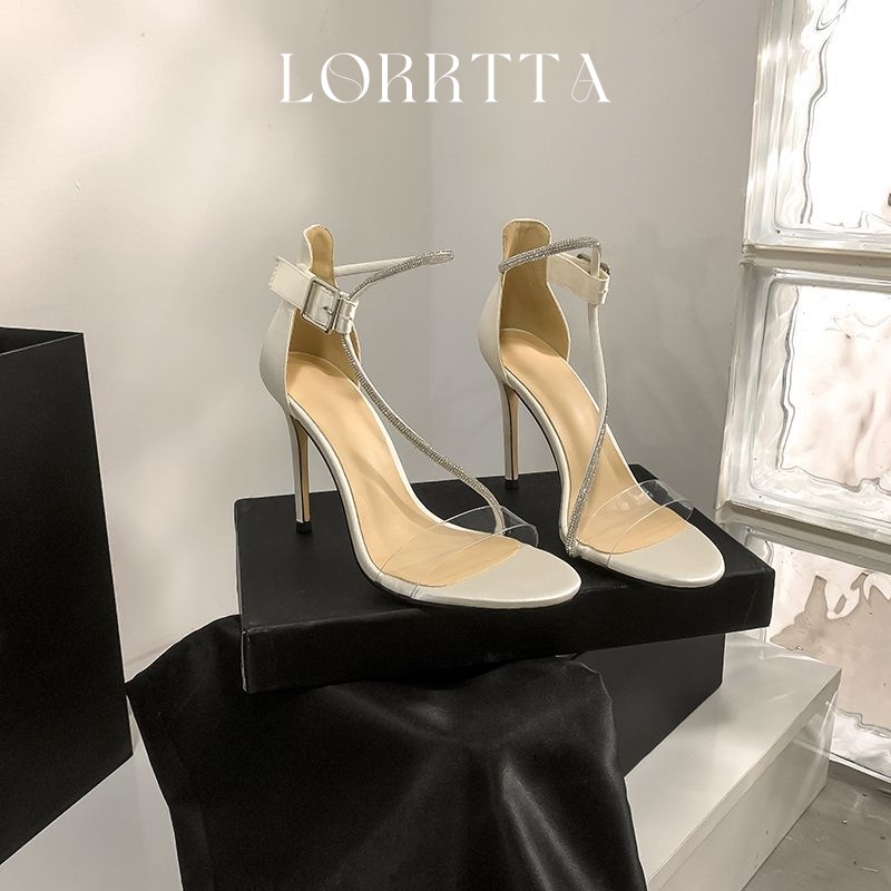 Giày cao gót nữ LORRTTA B24G0HP 37Z230910 lolita đính pha lê thanh lịch trendy chic Hàn Quốc 2023