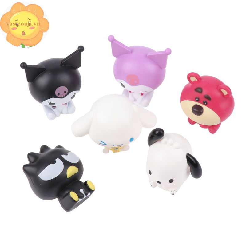 Vastji kawaii anime hình cinnamoroll pachacco kuromi doll hello kitty action figures diy cake trang trí đồ chơi quà tặng cho trẻ em vn