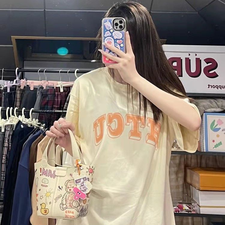 Túi Xách Bucket Đeo Vai Họa Tiết Graffiti Mẫu Mới Thời Trang Cho Nữ