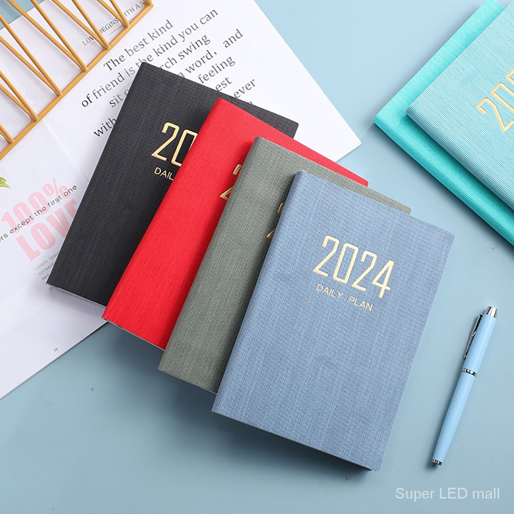 2024 a5 notebook 365 days portable pocket notepad daily weekly agenda planner văn phòng phẩm đồ dùng học tập văn phòng snfk
