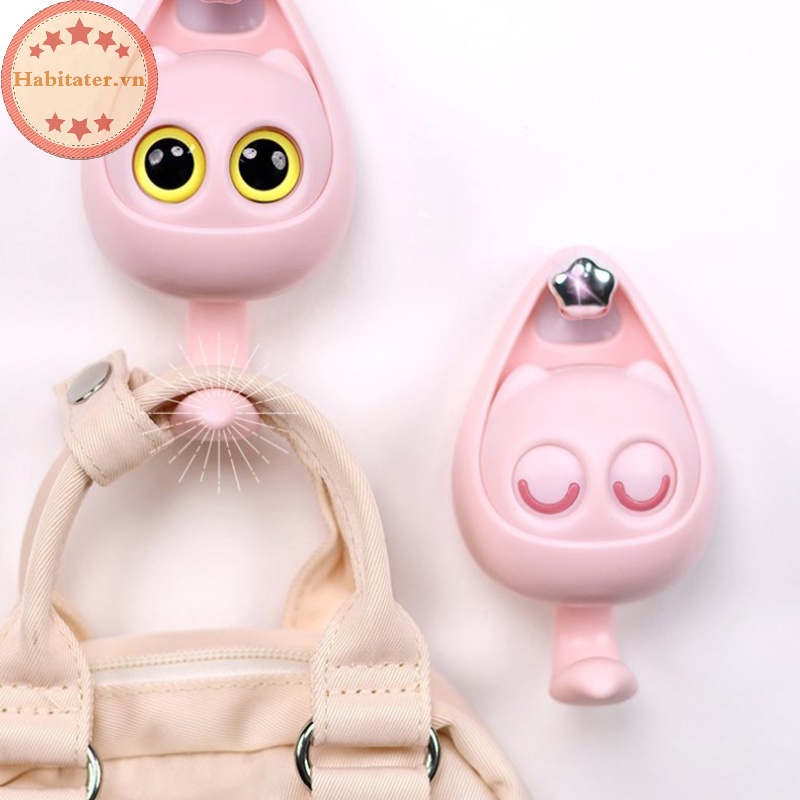 Tater sáng tạo dễ thương phim hoạt hình mèo móc treo tường shlef móc cho quần áo mũ khăn quàng cổ người giữ chìa khóa động vật giá treo đồ trang trí nội thất móc treo vn
