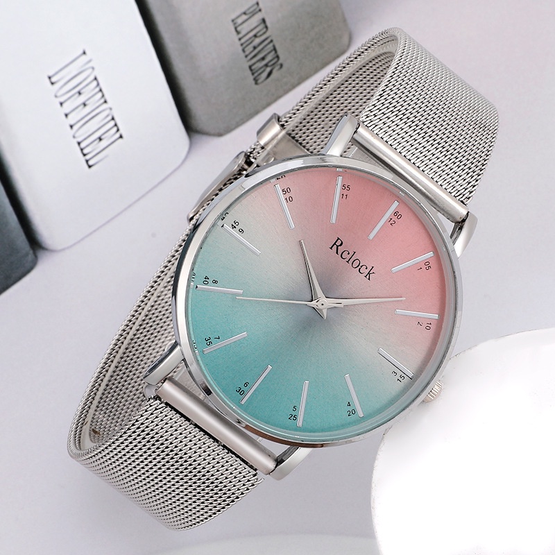 Set 5 Đồng Hồ quartz Dây Lưới Nhiều Màu Thời Trang Cho Cặp Đôi