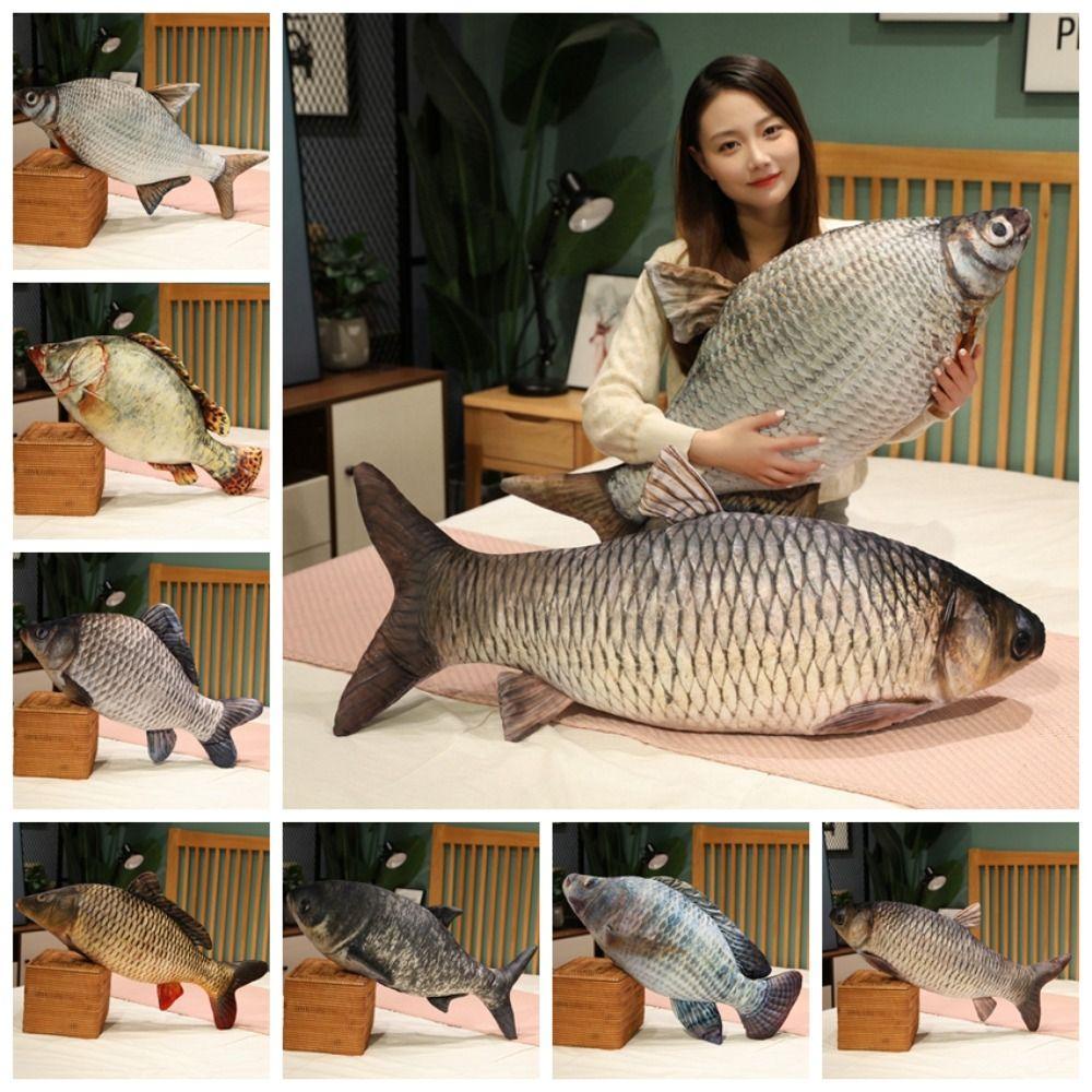 Gối nhồi bông MMULCKhình cá rô phi đáng yêu làm đồ chơi cho trẻ nhỏ