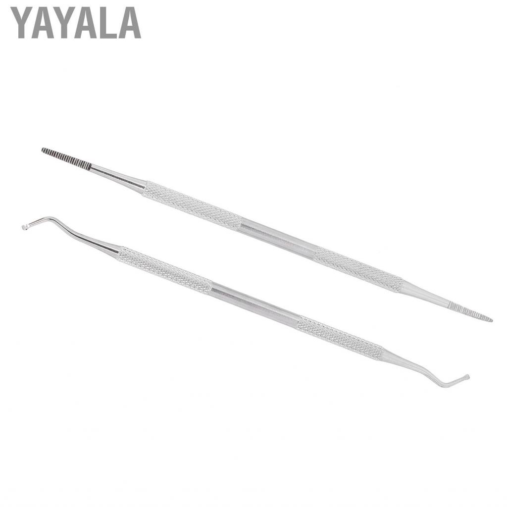 Yayala 2pcs Ingrown Toenail Nail Picker Dual Ends File Cleaner ABE
