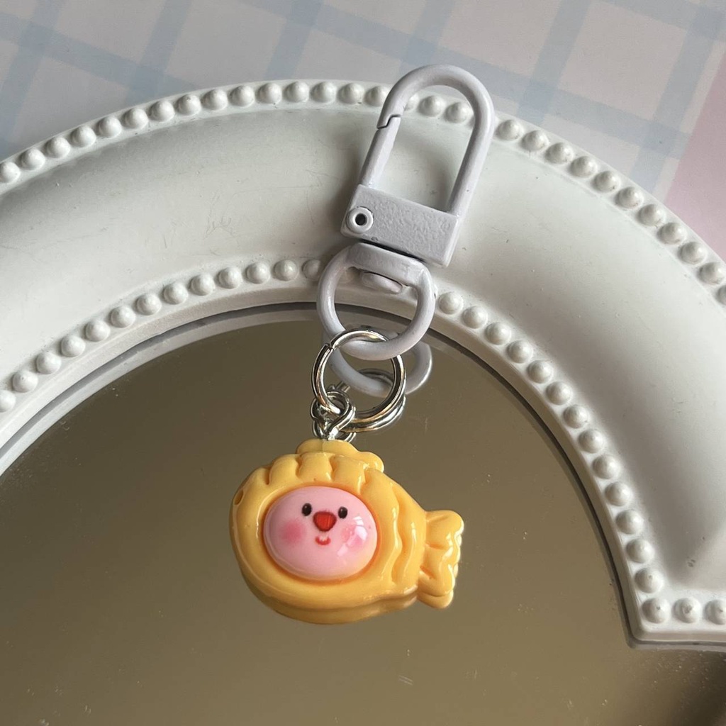 Loopy girl heart mặt dây chuyền phim hoạt hình búp bê nhỏ dễ thương cá nhỏ cặp đôi túi đi học trang trí chìa khóa treo trang trí
