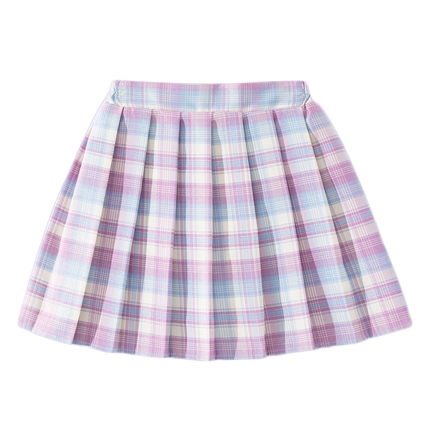 Chân Váy Xếp Ly Sọc Ca Rô Hình Cây Kem Dễ Thương Thời Trang Mùa Hè Cho Bé Gái