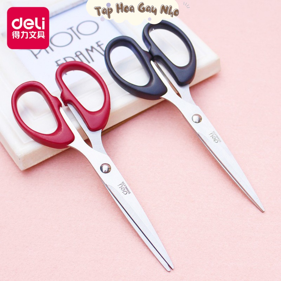 Kéo cắt giấy Deli 6009 bằng thép không gỉ [taphoagaunho]