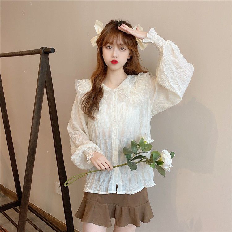 Áo Sơ Mi chiffon Dáng Ôm Phong Cách Hàn Quốc Thời Trang Xuân Thu Cho Nữ