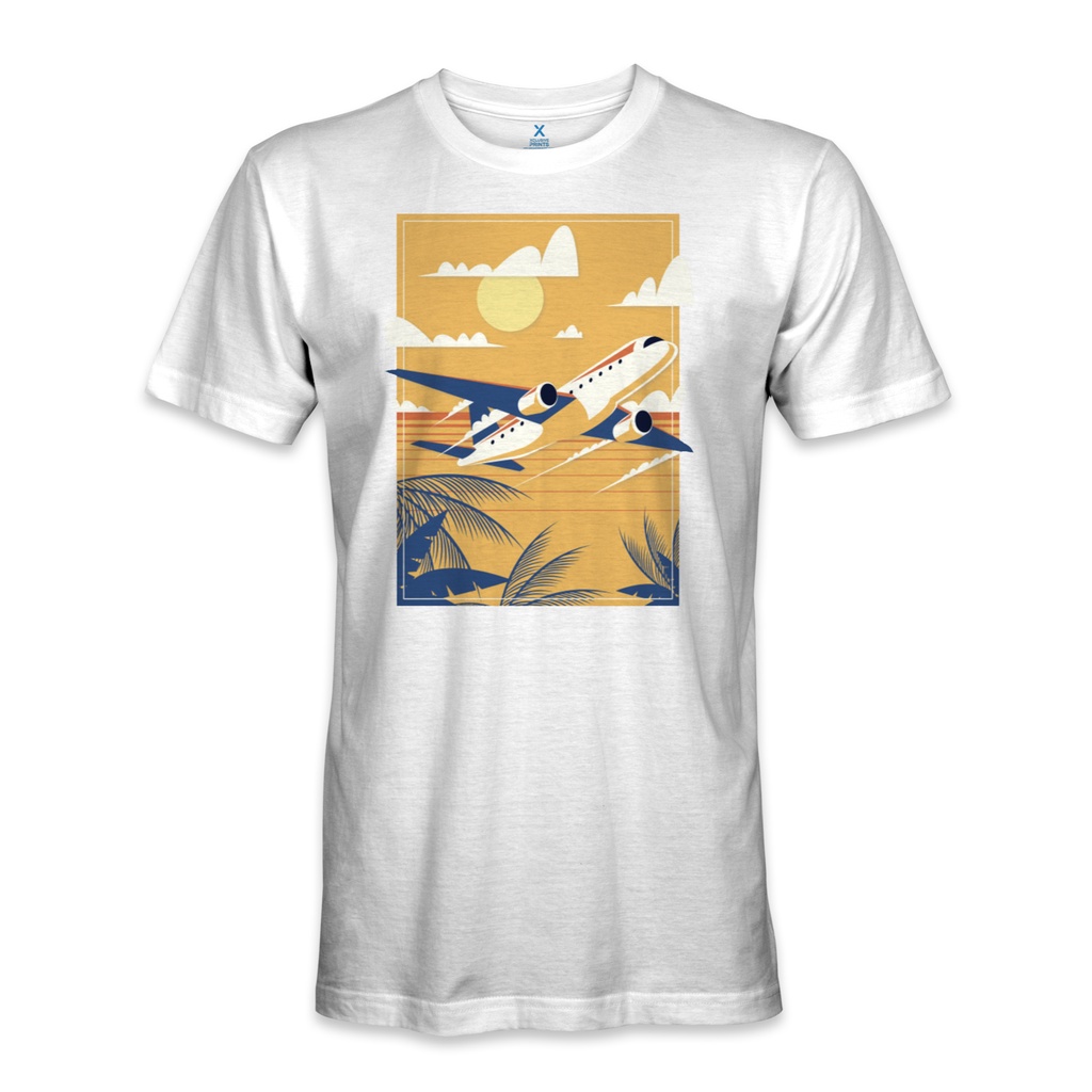 Tôi yêu máy bay bay Áo thun du lịch sân bay phản lực