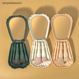 In 5 pcs shell mirrormakeup brushes set for cosmetics foundation blush powder eyeshadow blending makeup brush beauty tool n