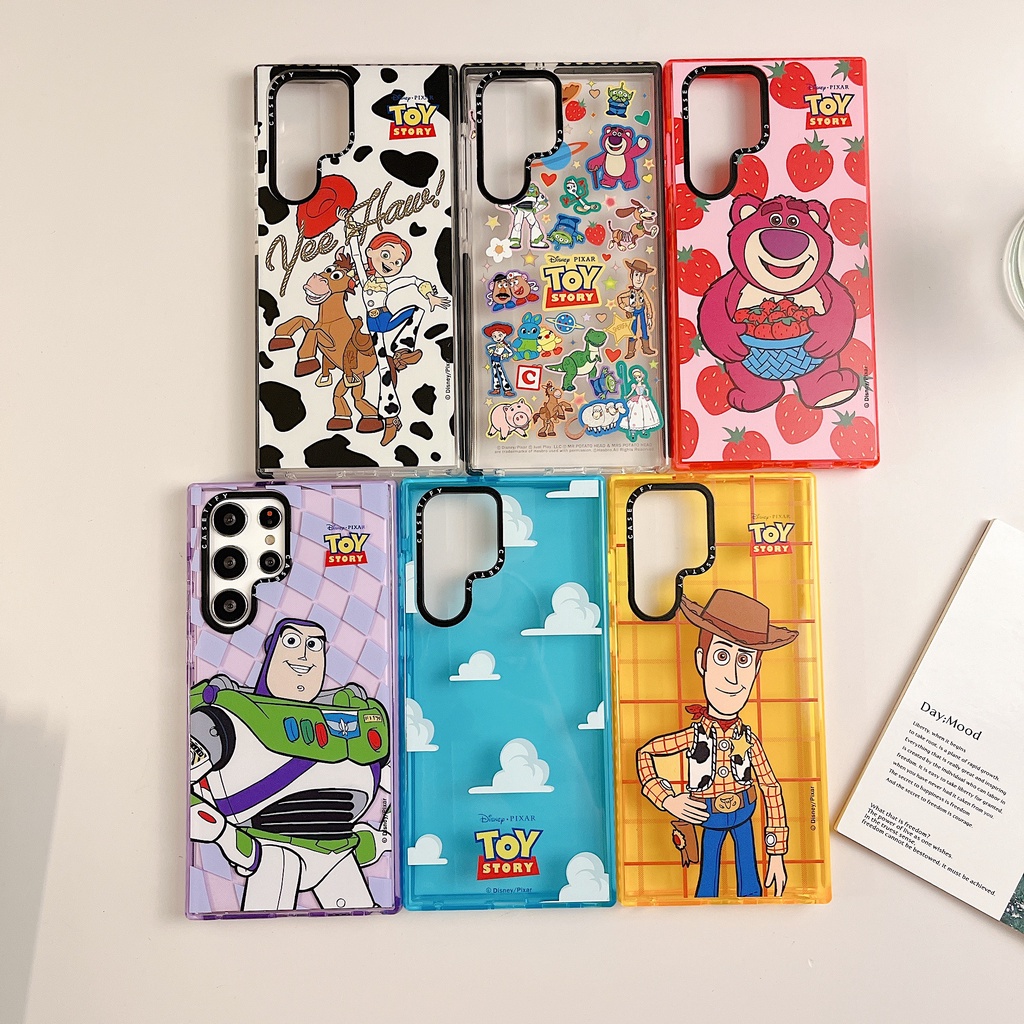 Disney toy story casetify clear phone case cho samsung galaxy s20 s21 s22 s23 plus ultra +, tpu soft cover