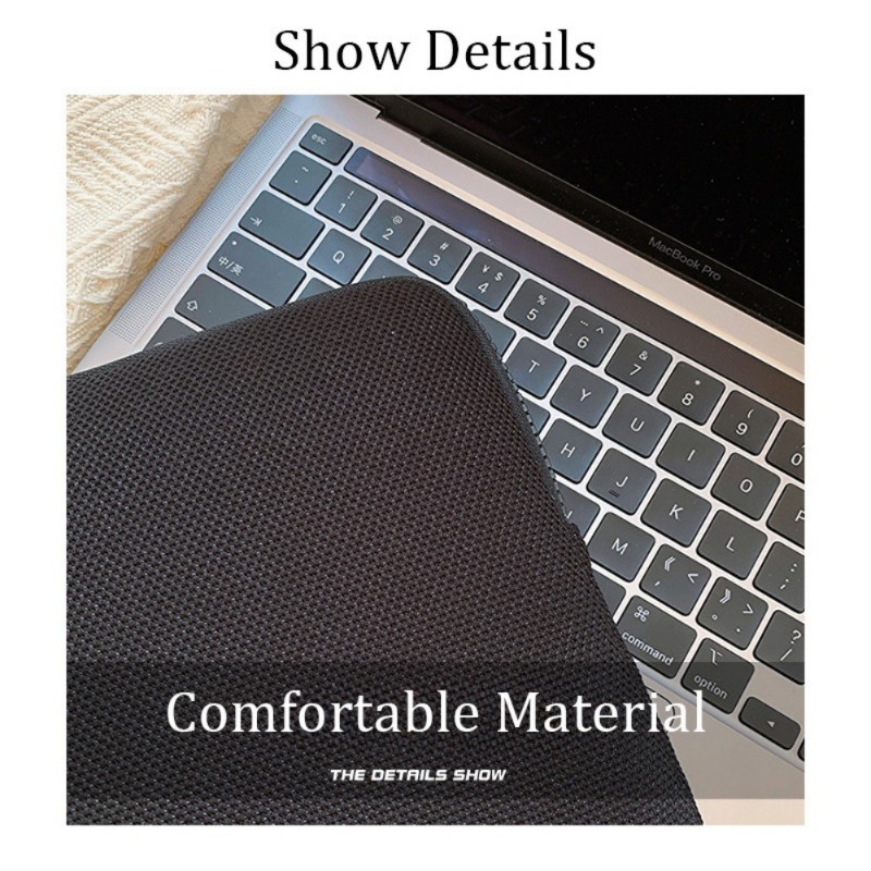 Mặt cười thời trang túi đựng máy tính xách tay cotton polyester màu tinh khiết 11 13 14 inch túi đựng máy tính bảng có dây kéo cho macbook ipad vỏ bảo vệ có dây buộc