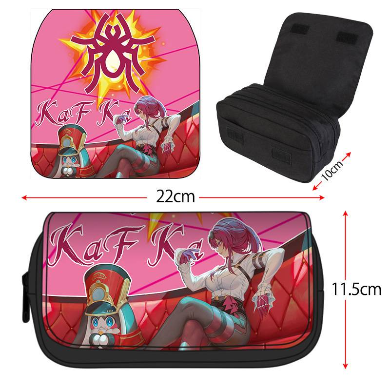 Sq3 honkai star rail phim hoạt hình anime hộp bút chì hộp bút chì canvas dung lượng lớn hộp đựng bút chì học sinh hộp văn phòng phẩm