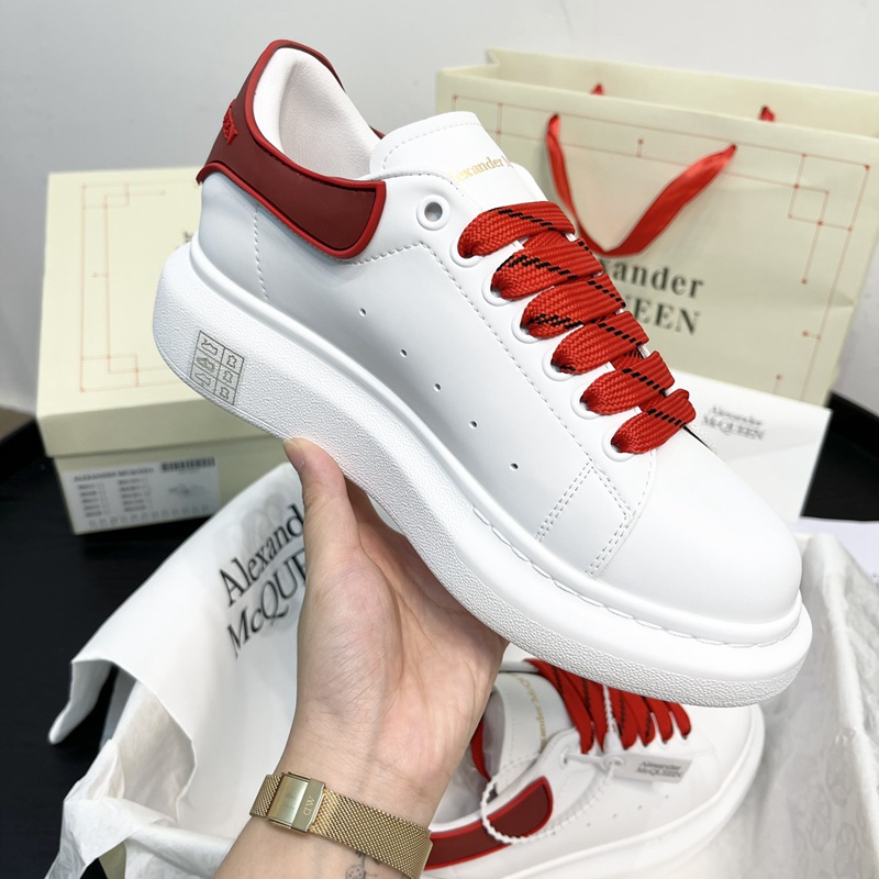 Giày Thể Thao Alexander McQueen Silicon Màu Đen Cổ Điển Đa Năng Chống Nhăn Phong Cách Cổ Điển Có Thể Mang Đi Cho Nam Và Nữ