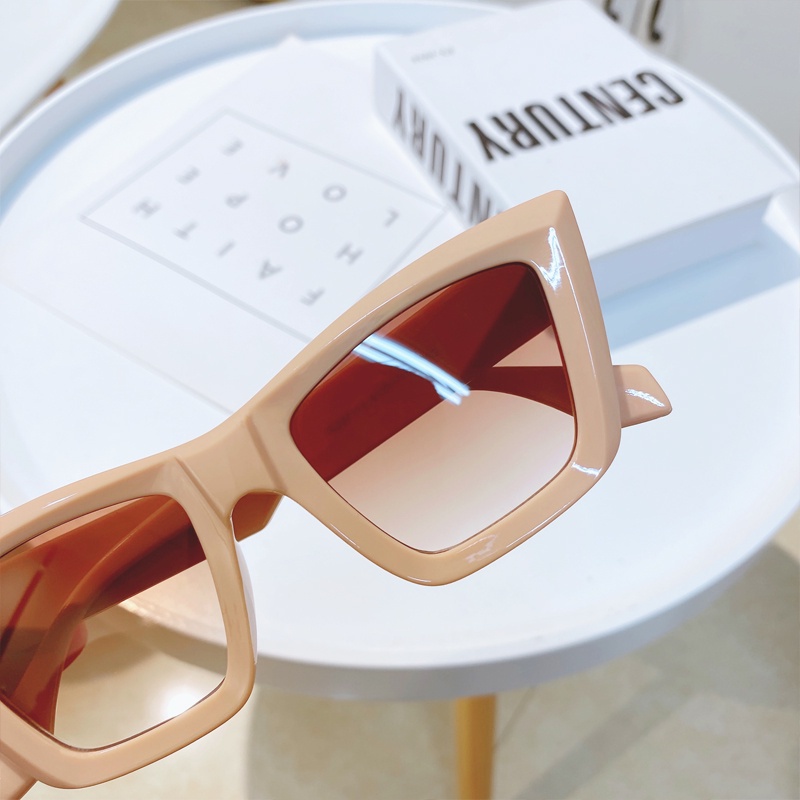 [Hỗ Trợ Bán Sỉ] Kính Râm Thời Trang Gọng Mắt Mèo Lớn Chống Nắng Phong Cách Âu Mỹ Gradient Phổ Biến Cho Nữ