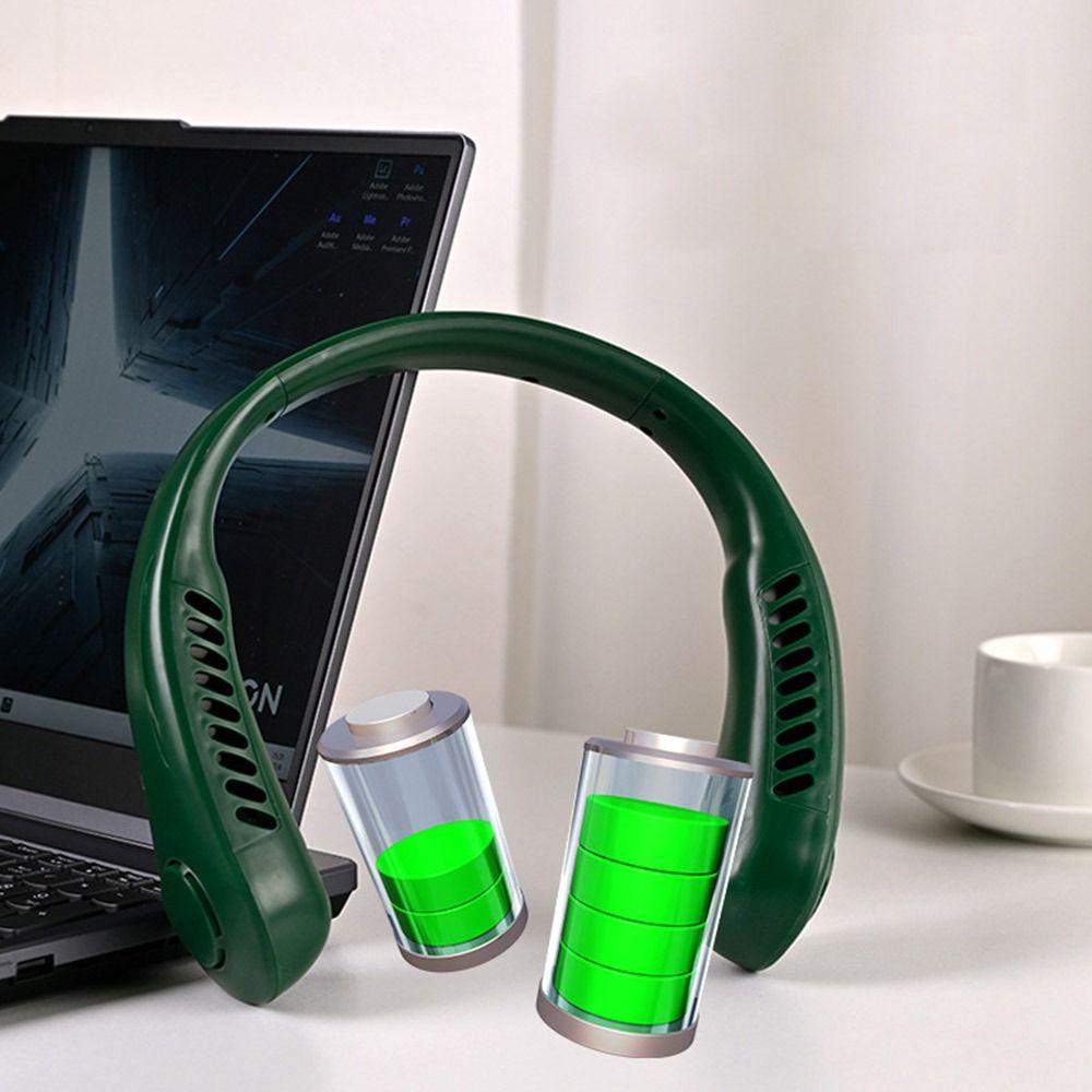 Quạt Làm Mát Đeo Cổ Sạc Cổng USB Dùng Khi Chơi Thể Thao Ngoài Trời