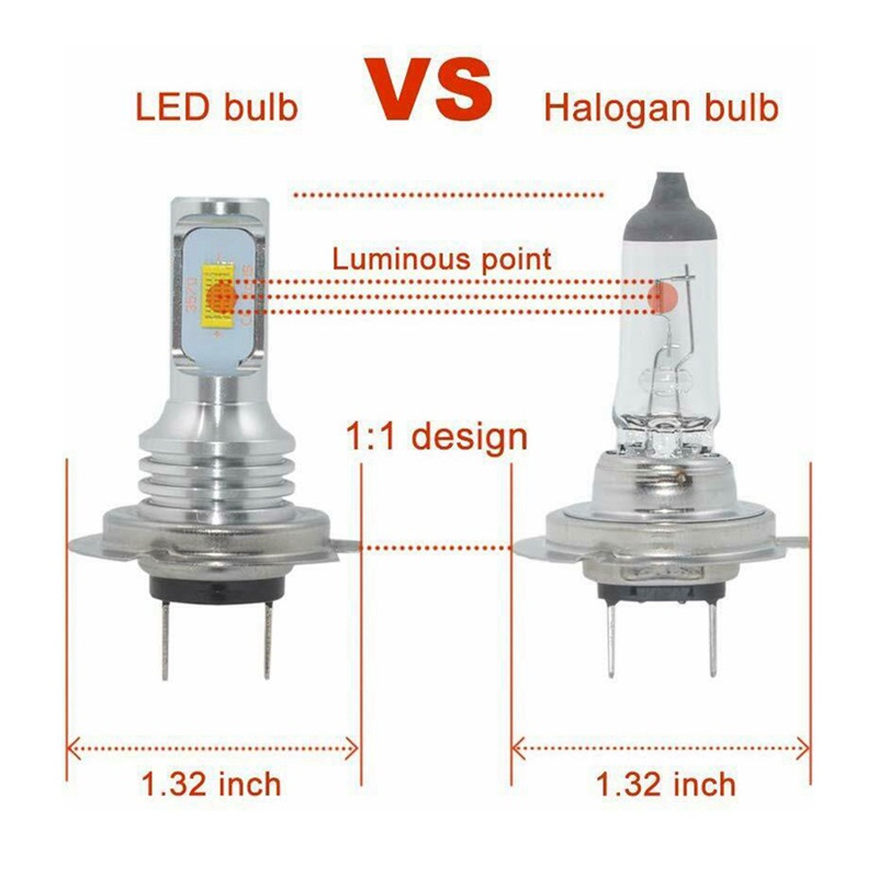 Set 6 Đèn Pha LED H7 6000K 240W 52000LM &amp; 100W 30000LM Chất Lượng Cao