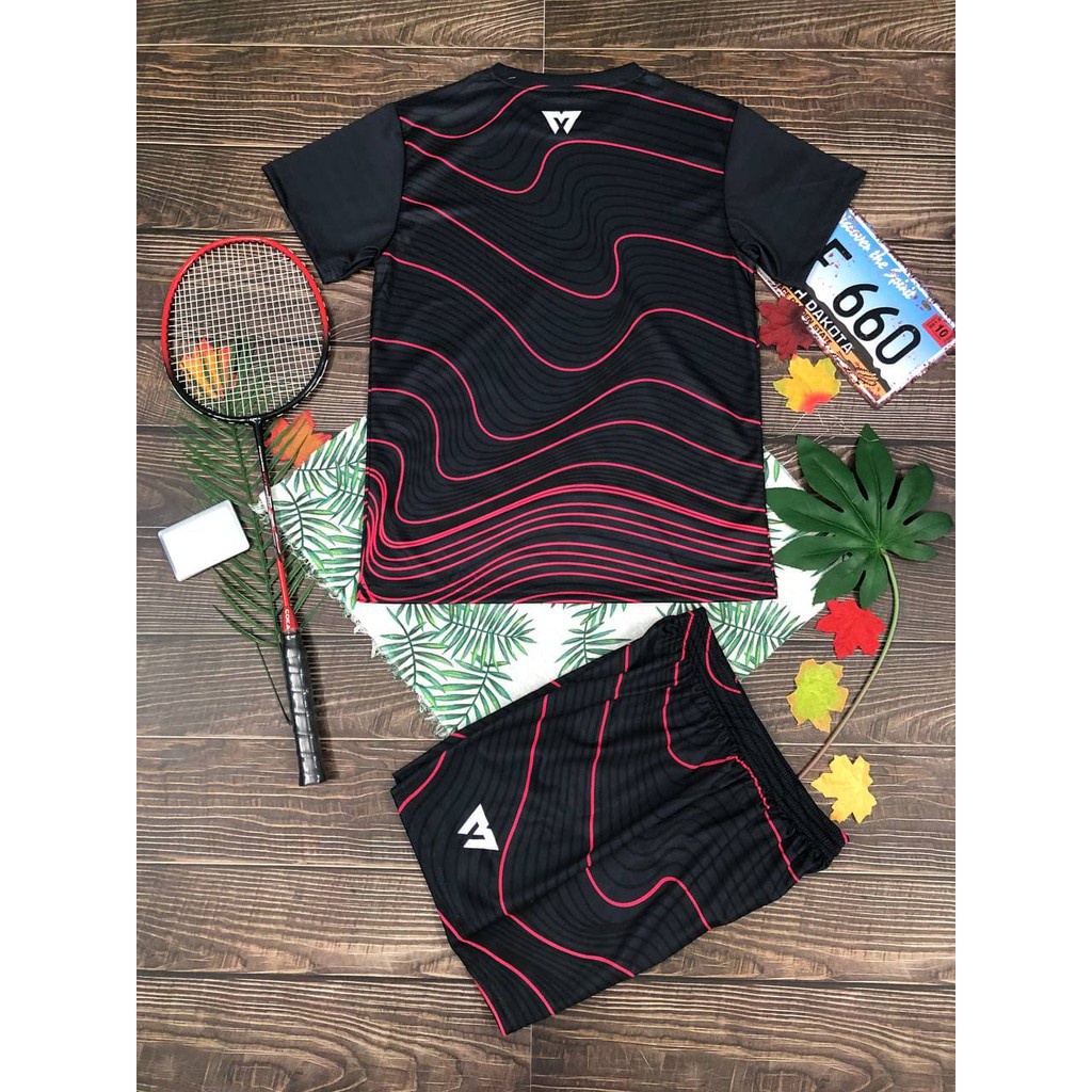 Áo Thun Bóng Đá In 3D Họa Tiết Sọc Gợn Sóng Thời Trang