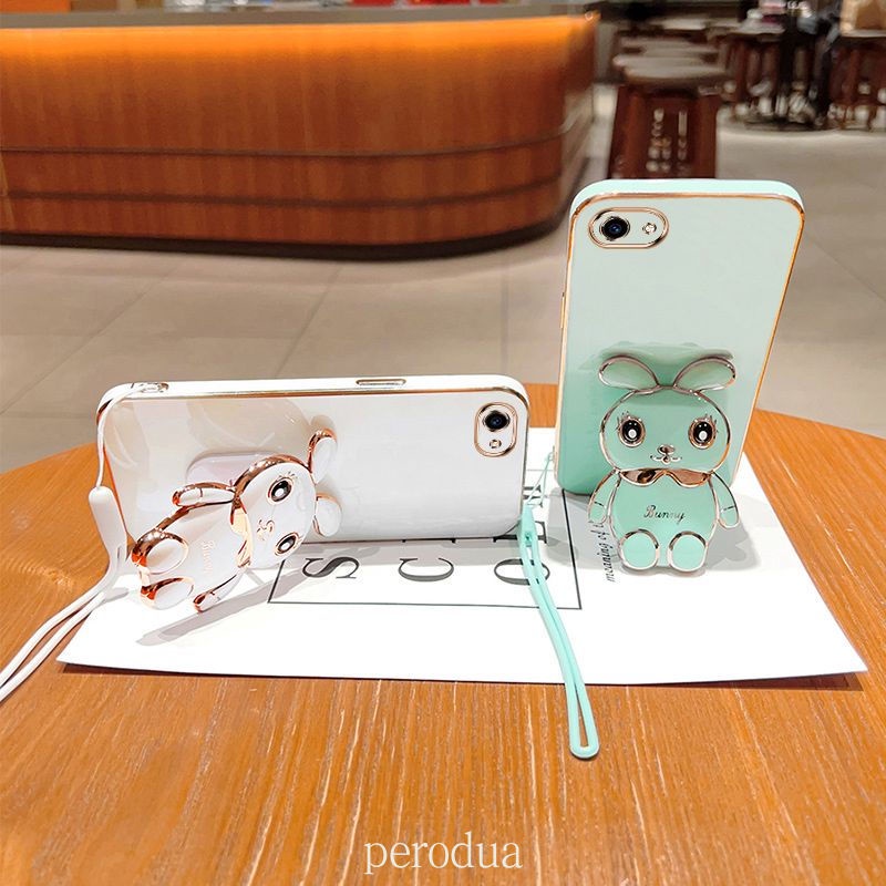 Ốp Điện Thoại Có Giá Đỡ Hình Thỏ Cho Vivo 1803 / 1808 / 1812 / 1713 / 1801 / 1724 / 1719 / 1609 / 1601 / 1612 / 1611