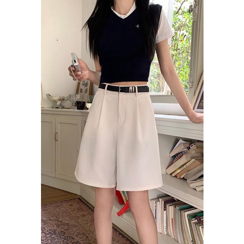 Quần Short Nữ Màu Trơn Phong Cách Hàn Quốc Mới