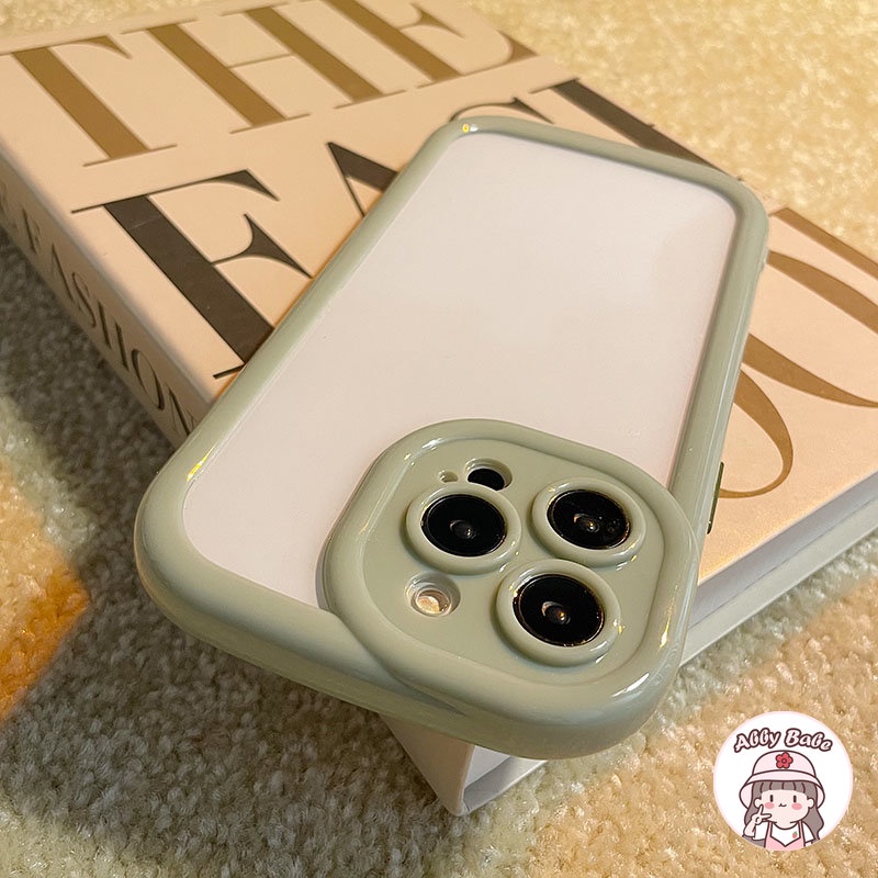 Ốp Điện Thoại TPU Mềm Màu Trà Xanh Chống Sốc Chống Dấu Vân Tay Cho IPhone 14 Pro Max 13 12 11 Pro Max