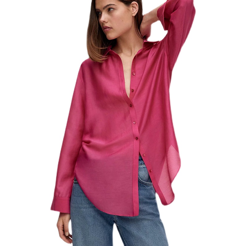 Áo Sơ Mi Tay Dài Màu Trơn Dáng Ôm Thời Trang Xuân Hè 2022 05187624630