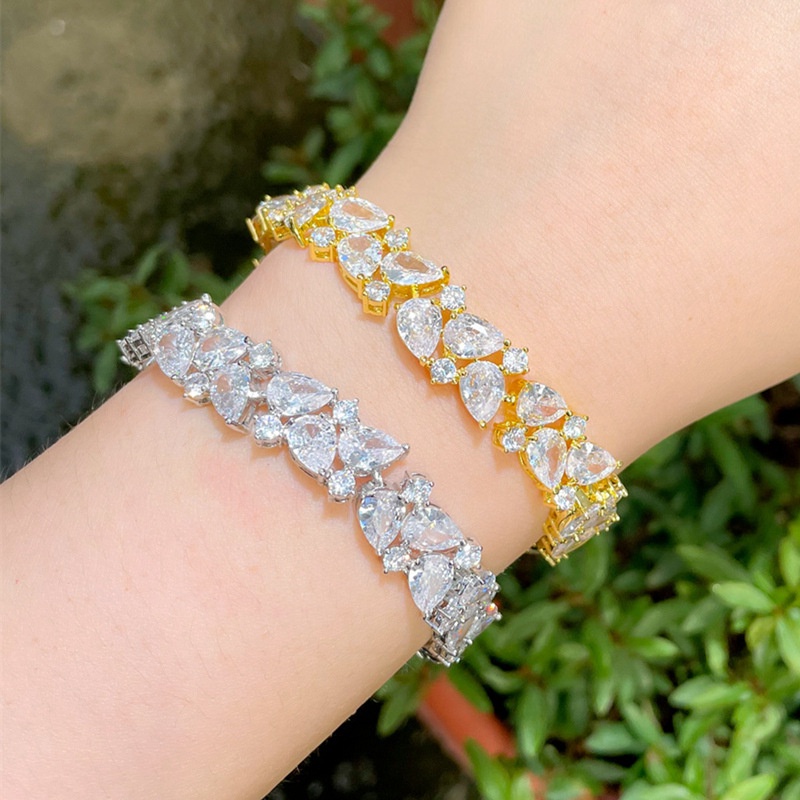 Vòng Tay Đính Đá Zircon Dễ Phối Đồ Thời Trang Cho Nữ